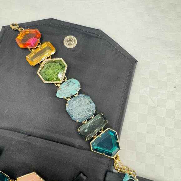 Stella and Dot Candy Jewels Statement Necklace and Bracelet Set with Case - Picture 3 of 6